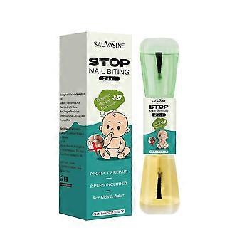Bitter Nail Polish & Repair Serum Set (5ml Each) - Safe for Babies, Kids & Adults, Anti-Nail Biting & Thumb Sucking Solution, Gentle Formula to Discou