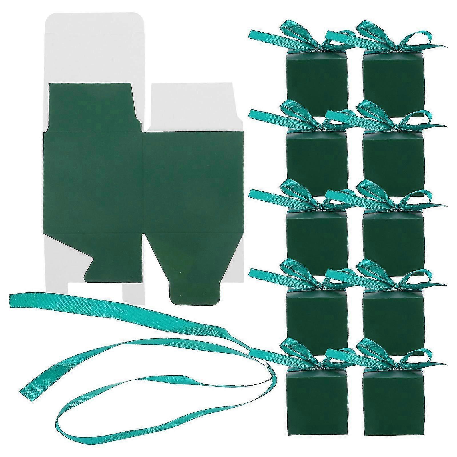 Multi-Function Candy Boxes Green Party Favor 50Pcs Reusable Gift Boxes