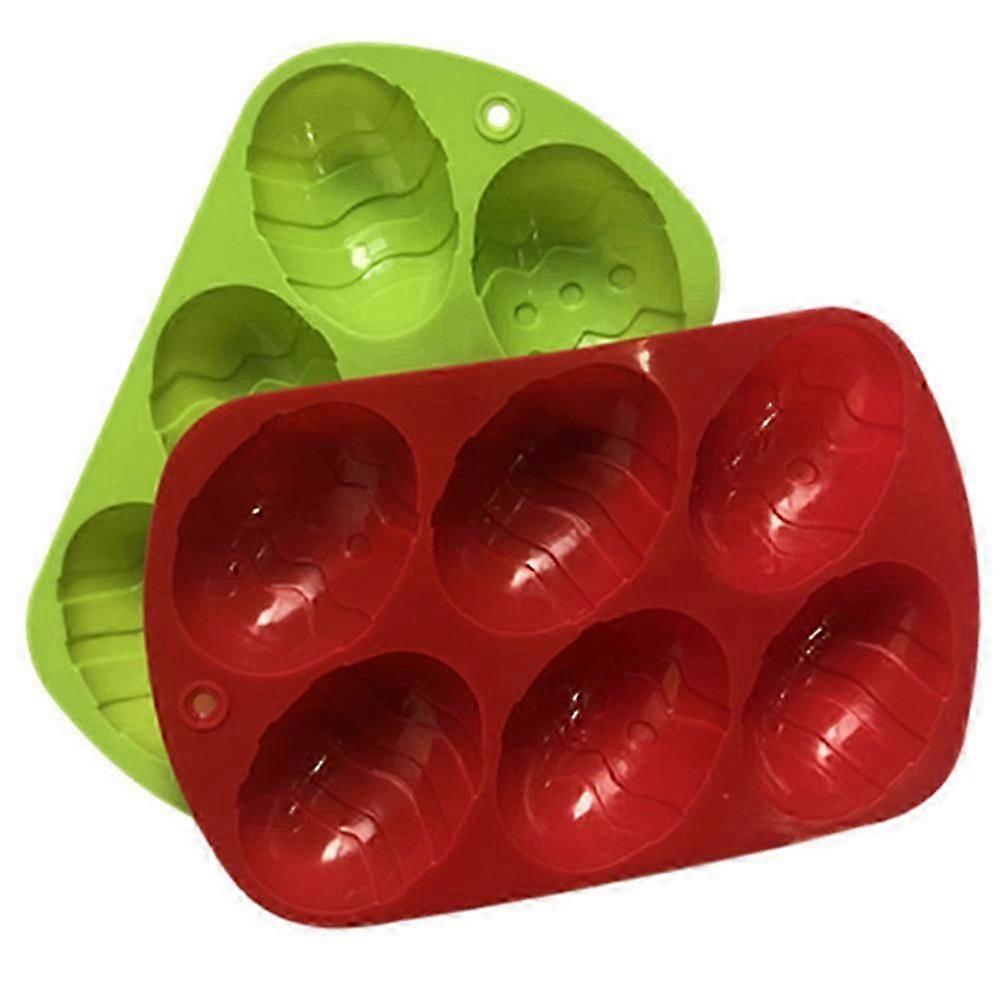 Silicone Egg Shape Mold for Easter Candy Cookie Baking 2Pcs Set