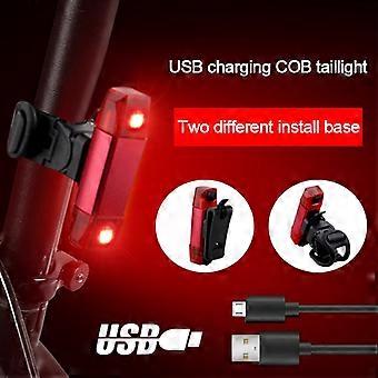 Mini USB Bike Rear Light Oppladbart Sykling Baklys Sikkerhet Advarsel Night Riding Mtb Lampe 3 Light Modes Lommelykt