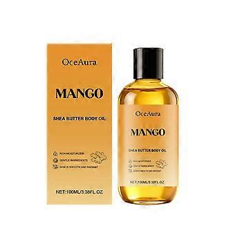 Mango Shea Butter Body Oil 100ml - Nourishing, Moisturizing, Softening, Soothing, Non-Greasy