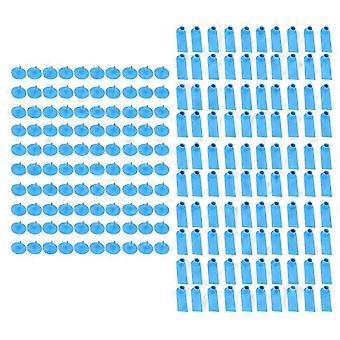 100Pcs Ear Tag Professional Livestock Blank Ear Tag for Pigs Cows Cattles Sheeps Blue