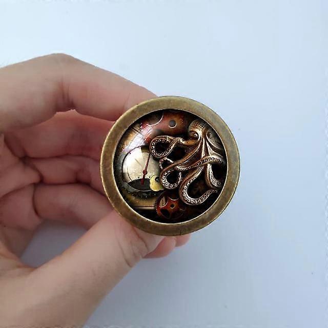 Steampunk Gear Cabinet Dresser Knobs pull Glass Cabochon Knob Domed Cabinet Knobs Furniture Knobs