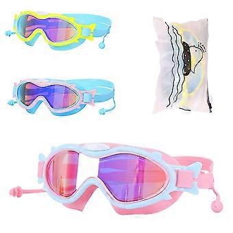 Macaron Schwimmbrille für Kinder Jungen Mädchen Kleinkind 3-15 Jahre alt Anti-Fog UV Keine undichte klare Schwimmbrille mit Ohrstöpseln für Pool Beach Swimmin