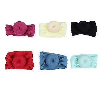 Infant Turban Baby Hair Bands -Red Breathable Wide Edge Toddler 6Pcs