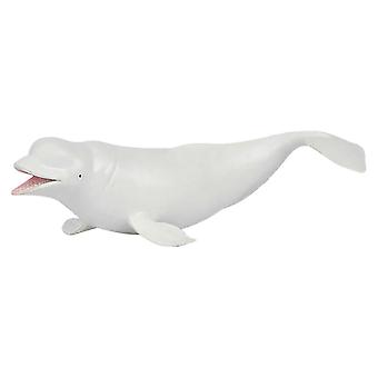 Simulazione di balena beluga in PVC, modello di balena beluga, decorazione di animali, giocattoli