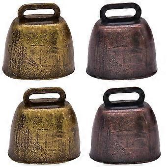 4Pcs Metal Cow Bells, Anti-Lost Pet Accessories, Assorted Colors