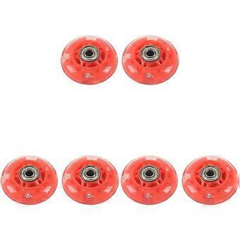 3 Paire 8mm Dia 608ZZ Roulement Inline Scooter Skating Skate Wheel Rouge
