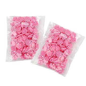 Pink Grafting Eyelash Cup Eyelash Glue Cup for False Lash Extensions 200Pcs