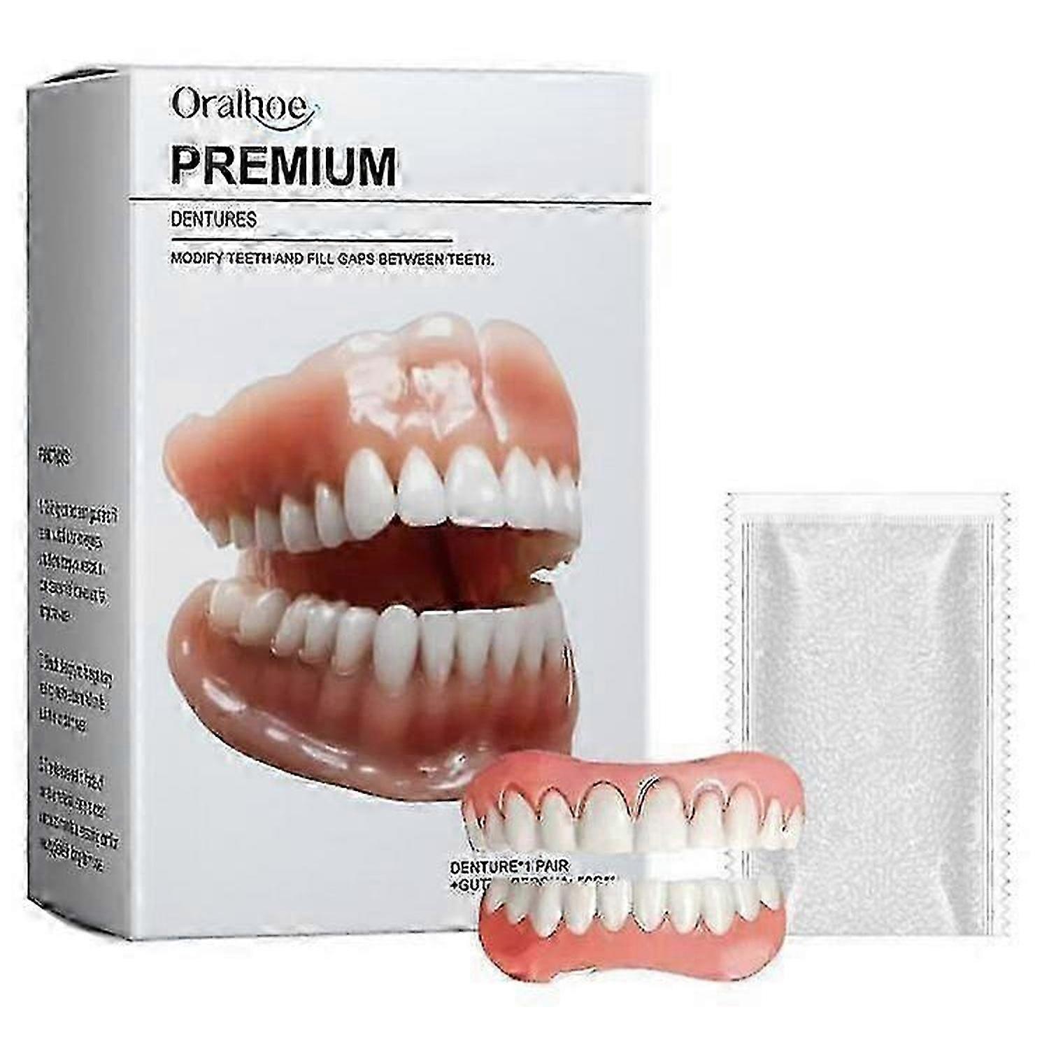 Premium Custom Dentures,Smileasego Dentures False Teeth Set