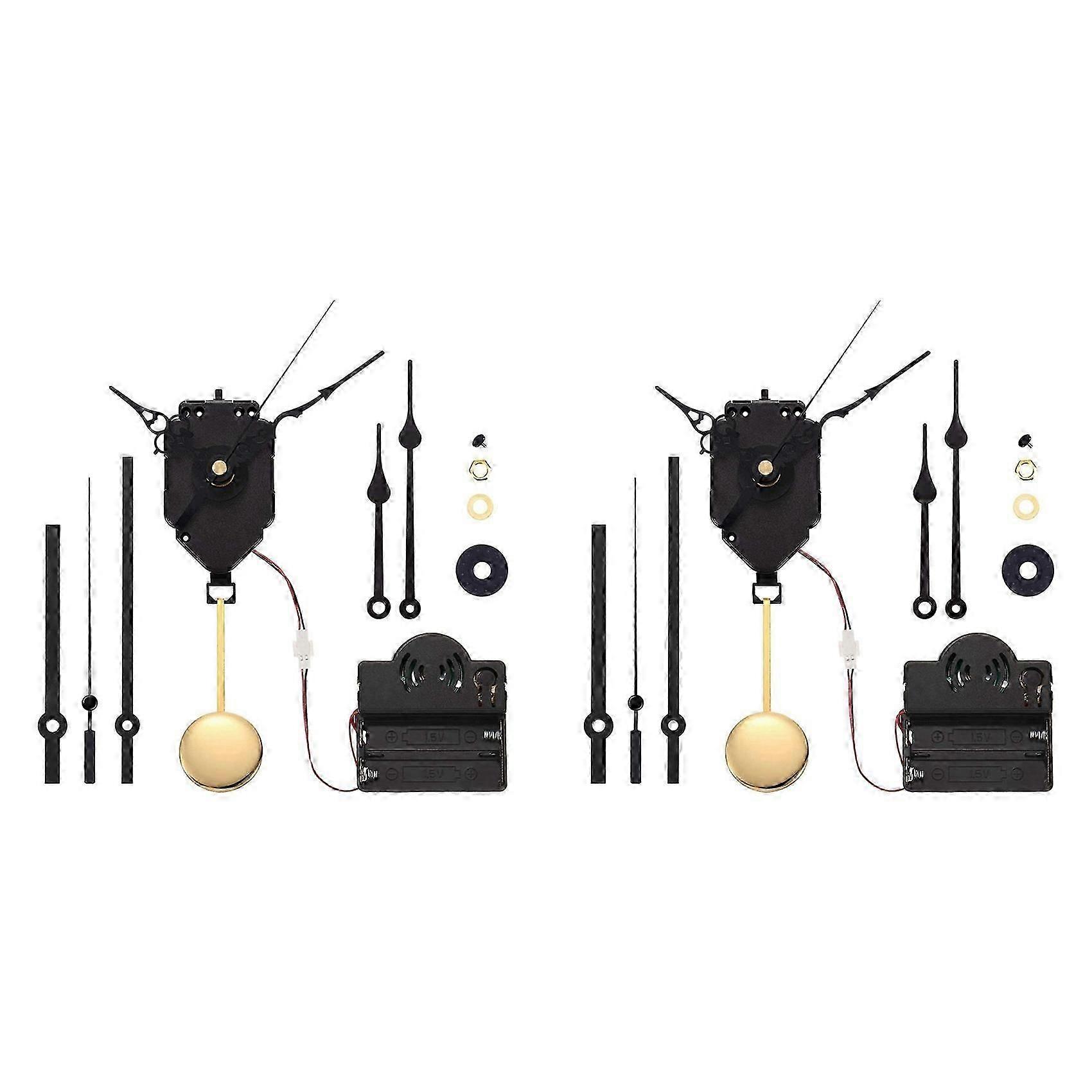 2X Modern Pendulum Clock Movement Set with Hands and Chime