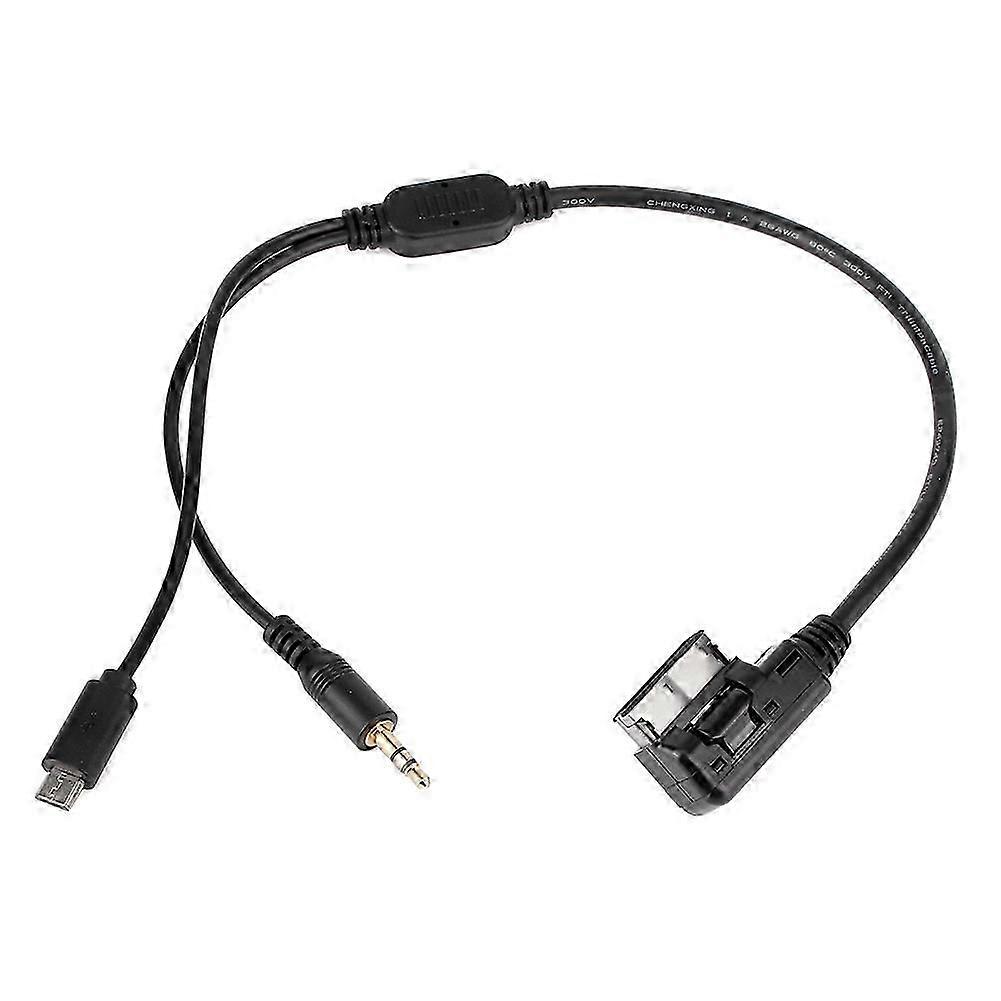 3.5mm AUX Charging Cable 12cm Black Compatible with AMI Interface Models