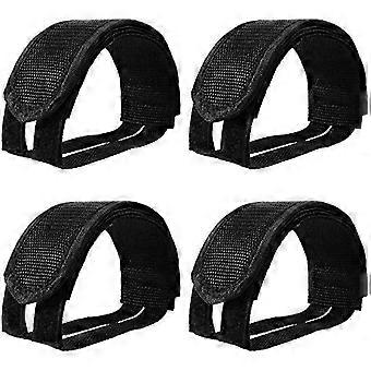 Cykelstropper pedal (4 stk), 2 par cykelpedalstropper pedal tå clips stropper tape skridsikre pedaler dobbelt