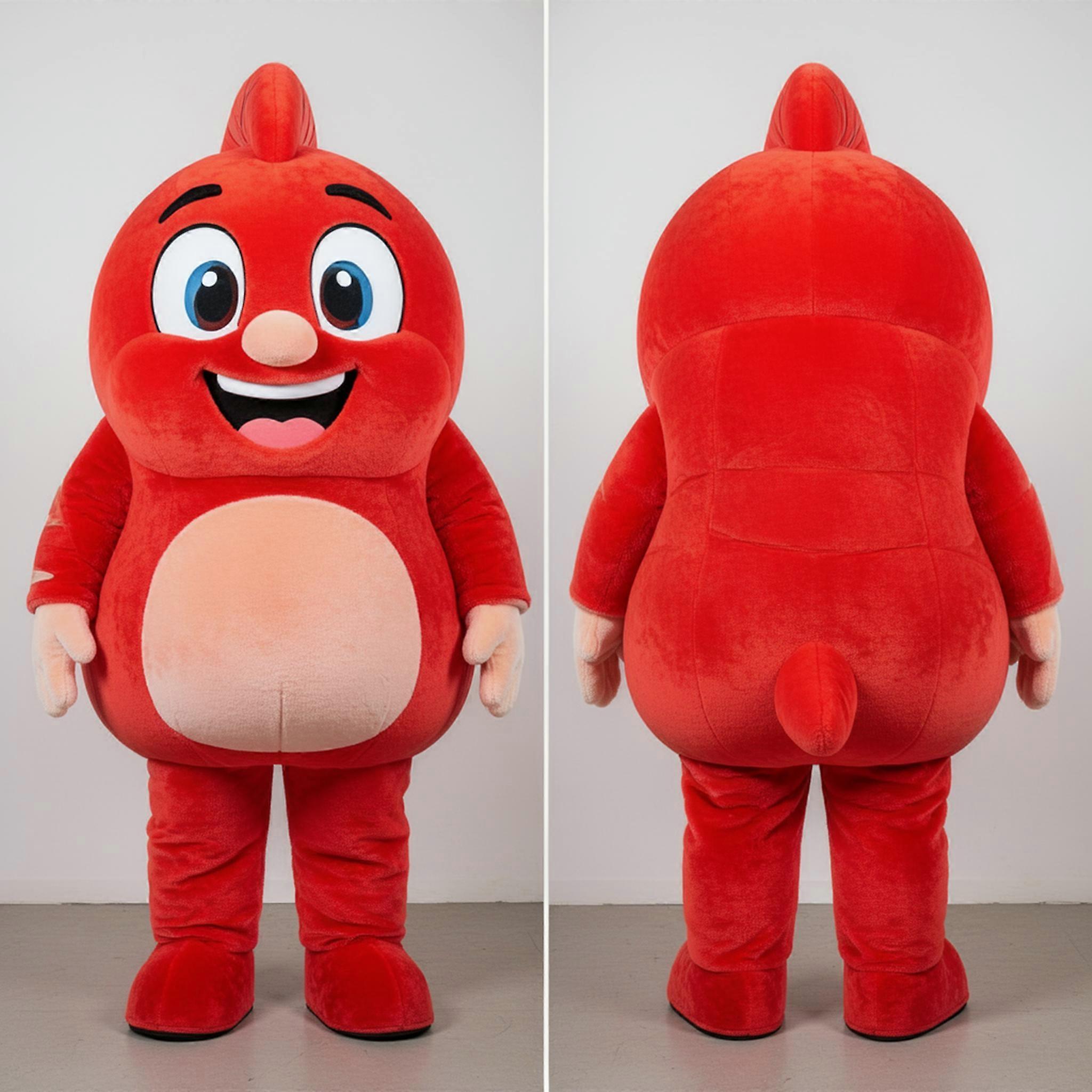 MASTICOT Crimson Cartoon Ceviche Mascot