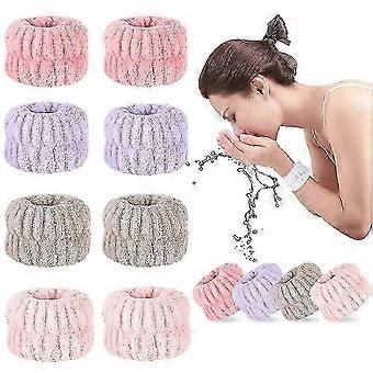 12 pezzi Asciugamani da polso da donna compatibili con lavaggio viso, assorbente per lavaggio viso compatibile con braccialetto sportivo e fascia per capelli da ragazza