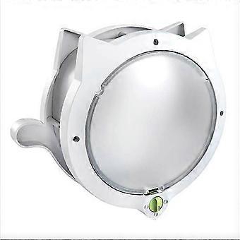 Pour chat, porte pour chat Petite porte ronde pour chat Porte pour chien de sécurité verrouillable avec une fenêtre en plastique durable à 4 voies pour animaux de compagnie (couleur : blanc)