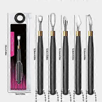 Spingi cuticole e pulisci unghie, taglia cuticole in acciaio inossidabile, strumenti resistenti per manicure e pedicure multicolore