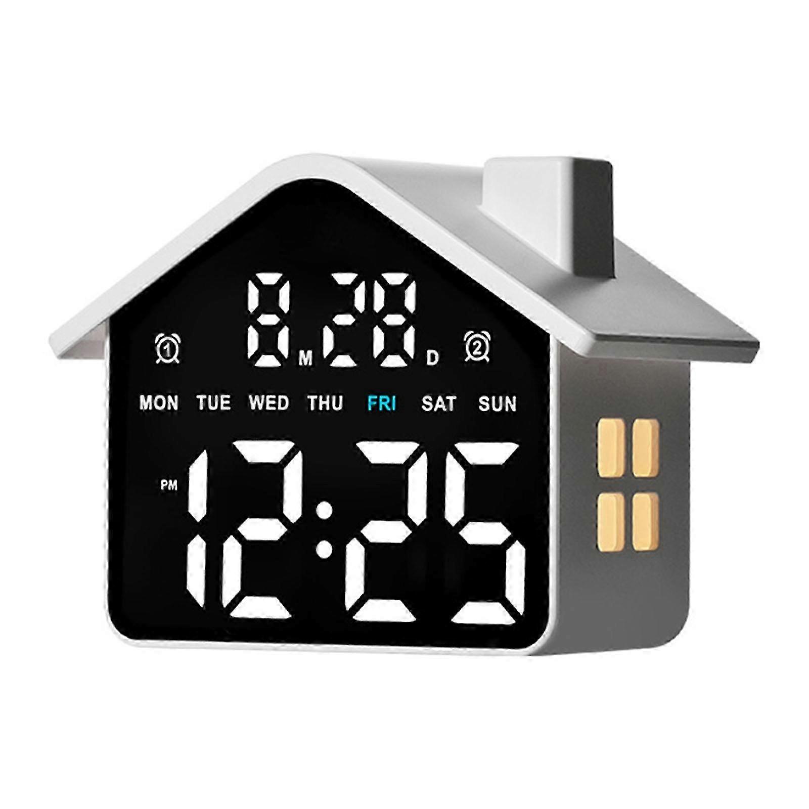 LED digital alarm clock, electric desktop clock with date display