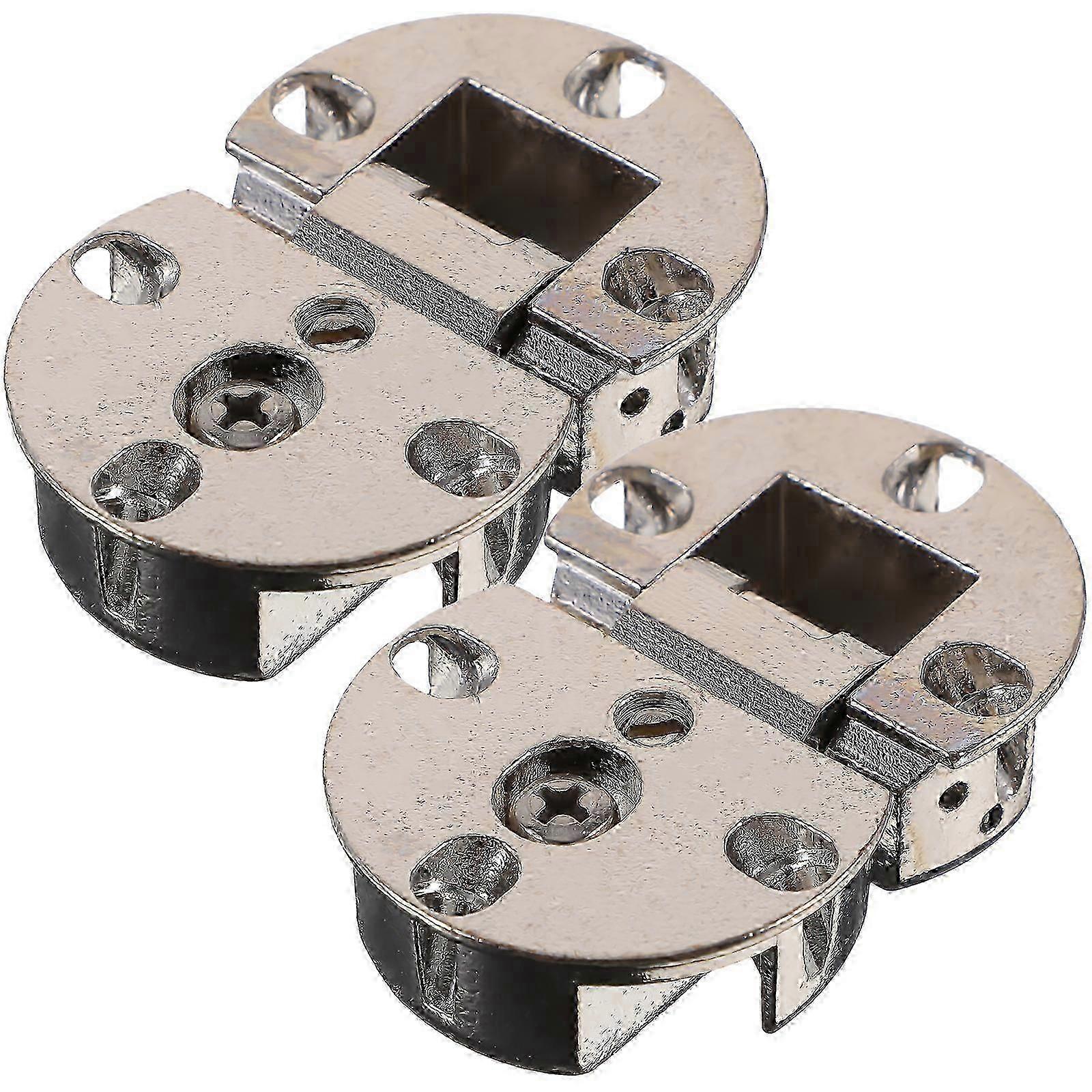 2 Pcs Zinc Alloy Round Tray Table Hinge Folding Flips Tops Spring