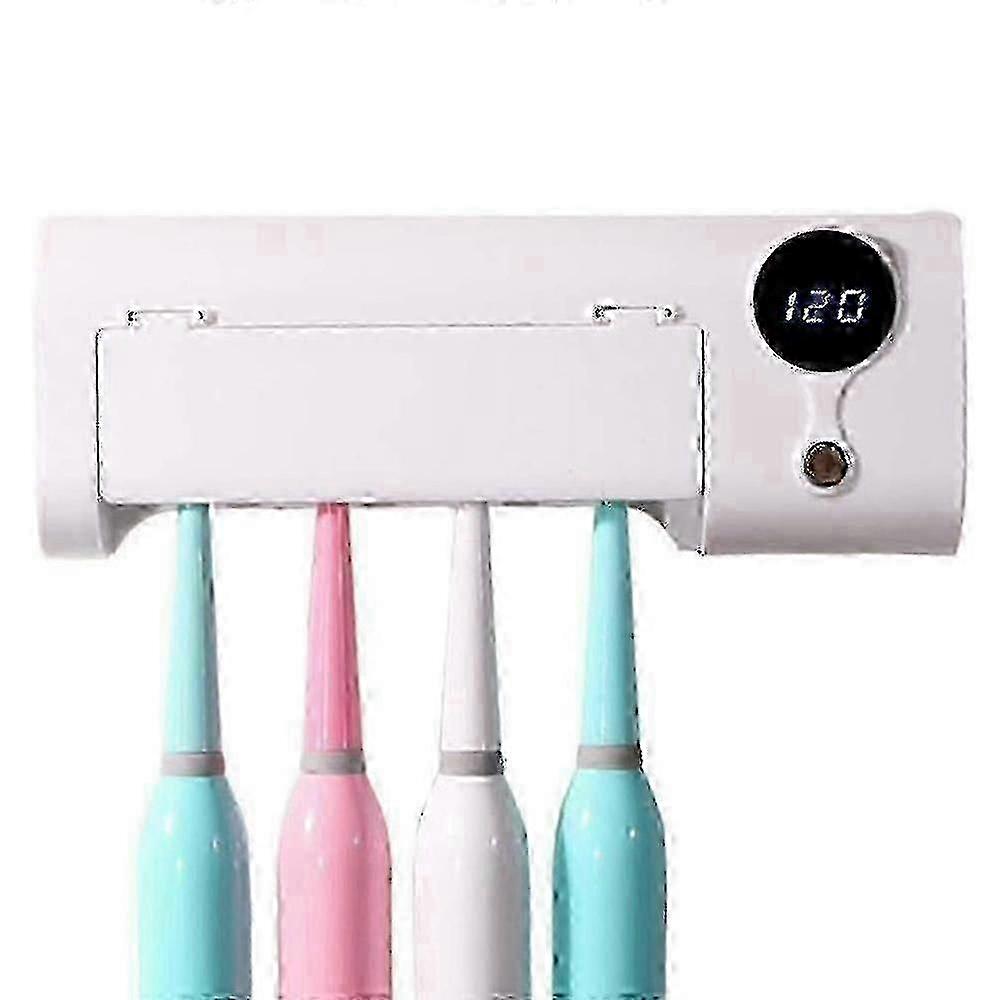 Toothbrush Sanitizer and Holder with Function Wall Mounted