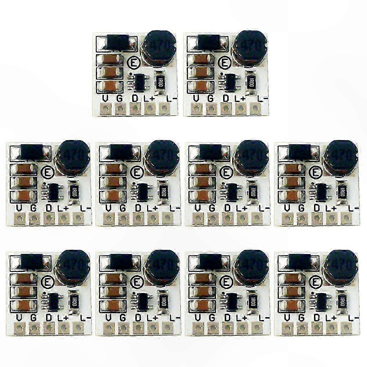 10Pcs DC5-27V Step-Down LED Driver Module, Adjustable PWM Controller, DC-DC Constant Current for LED Lighting Solutions