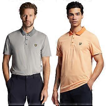 Lyle & Scott Mens Light Microstripe Eagle Logo Golf Camisa Polo