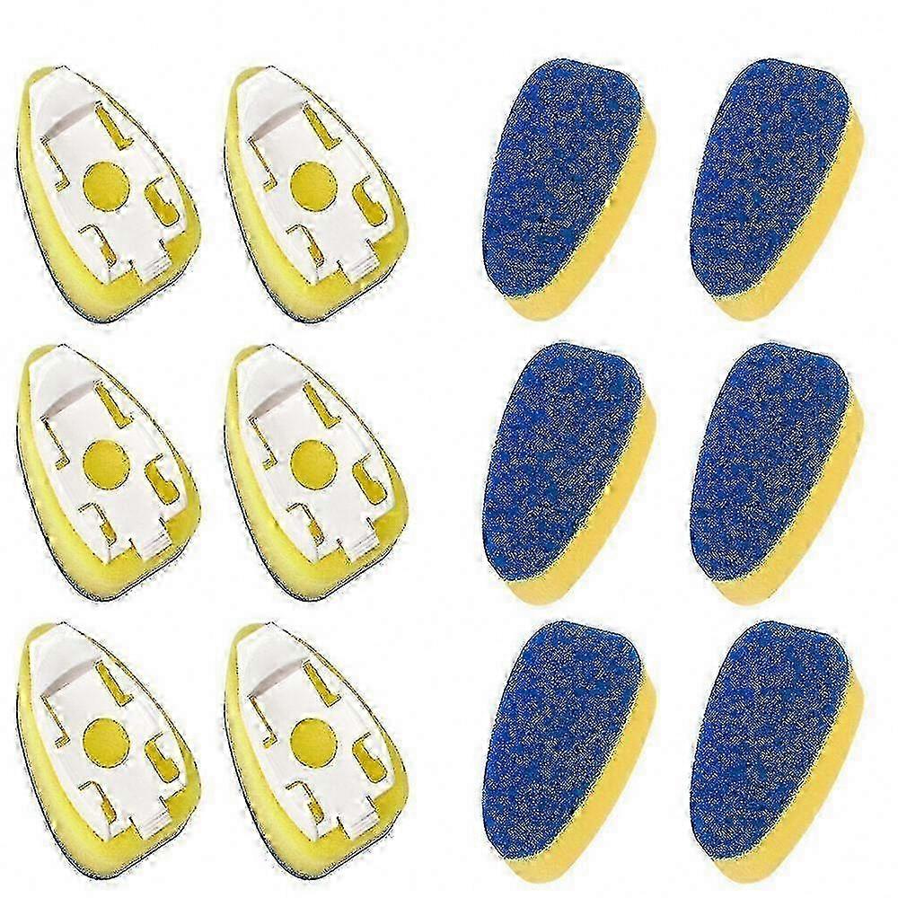 12-Pack Replacement Sponge Heads compatible with Cleaning Wands