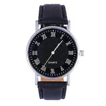 Orologio da polso da uomo al quarzo, cinturino in maglia di lega nera, vetro a specchio, precisione impeccabile, regalo casual-elegante, 1 pezzo