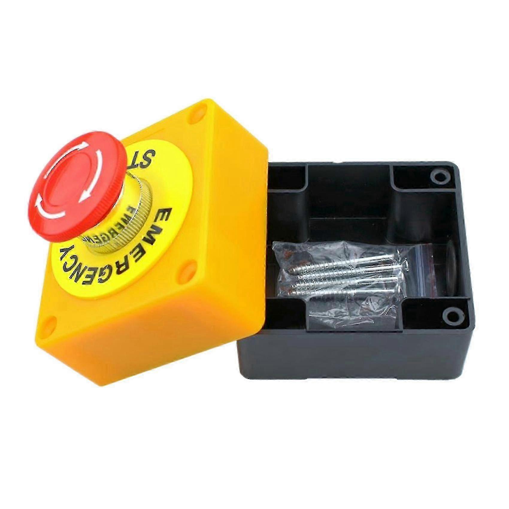 4pcs Red Mushroom Emergency Stop Shut Off Push Button Switch No