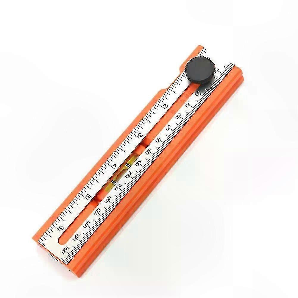 Woodworking Adjustable Multi-Angle Protractor and Depth Measuring Ruler with Positioning and Marking Scale