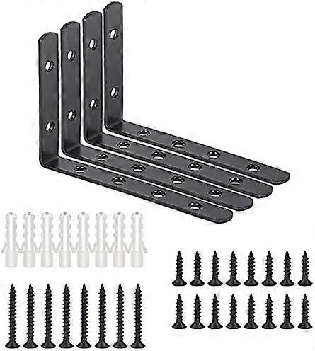 Matte Black Rust-Resistant Thickened Shelf Bracket