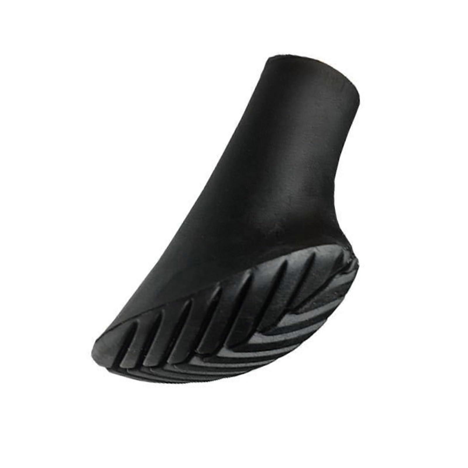 Walking Stick Rubber Tip Protector with Enhanced Grip Stability, Durable AntiSlip Trekking Pole End Cap