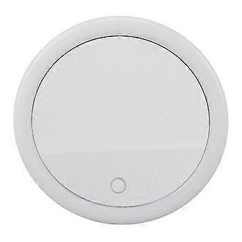 Handheld Magnifying Makeup Mirror, 5.6 Inch 10X Magnification with LED Lights, Triple Suction Cup, Adjustable Brightness for Travel and Home