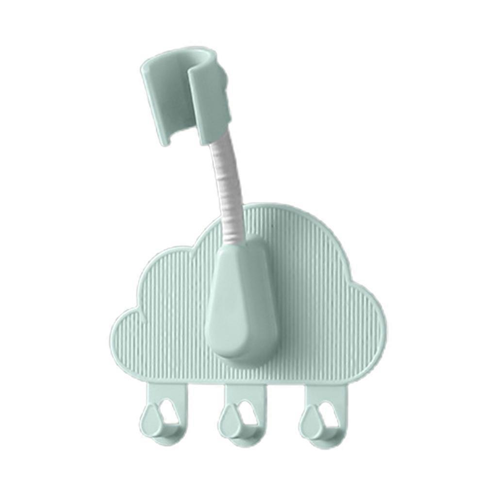 Cute Wall Mounted Shower Bracket Self-Adhesive Showerhead Bracket with 3 Hooks