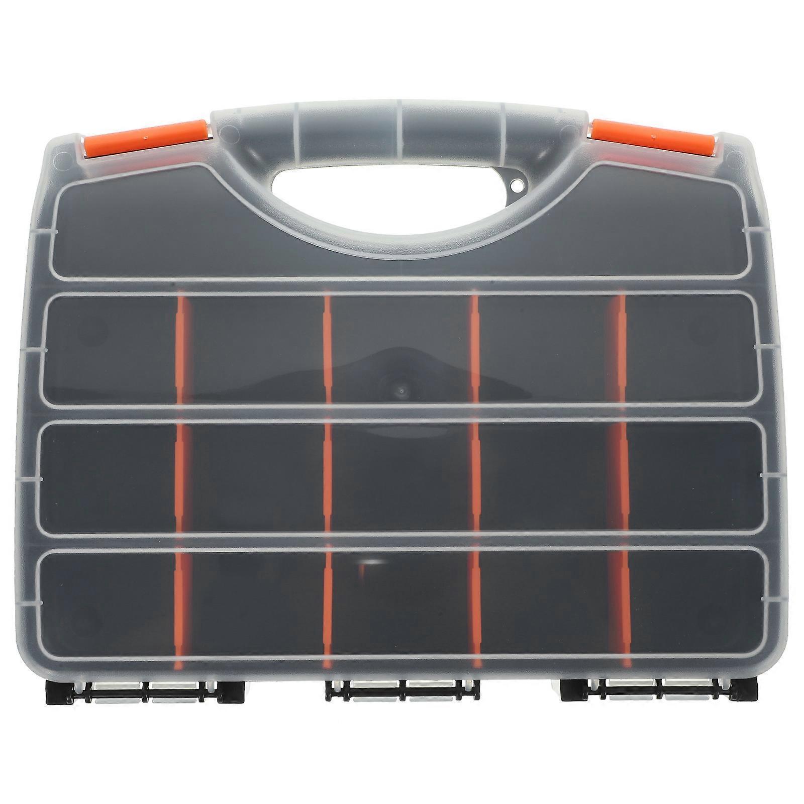 Black Electronic Component Organizer Box compatible with Storage Tool Organizer