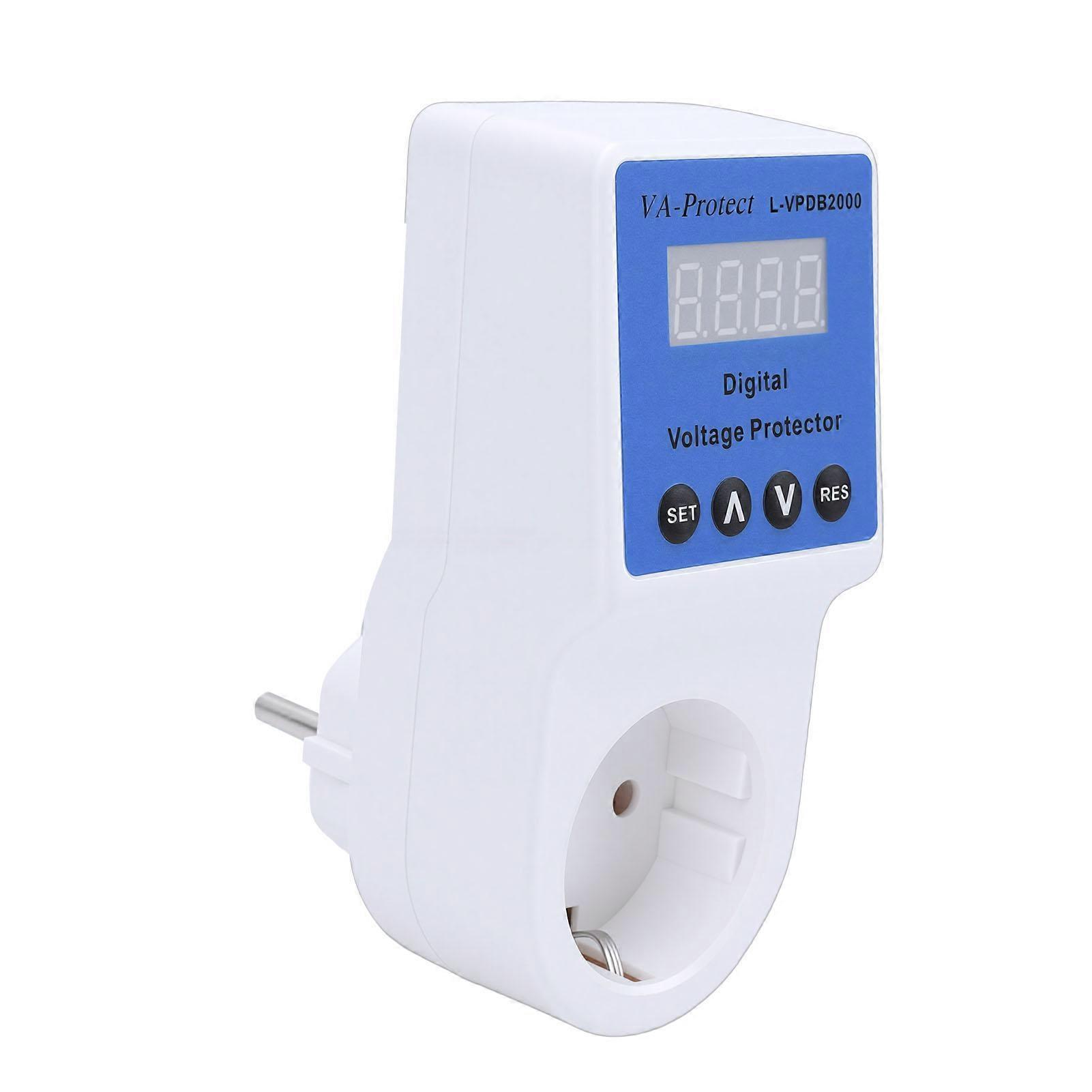Voltage Surging Protector 20A Adjustable Safe Electrical Protect Power Socket with Digital Display EU Plug