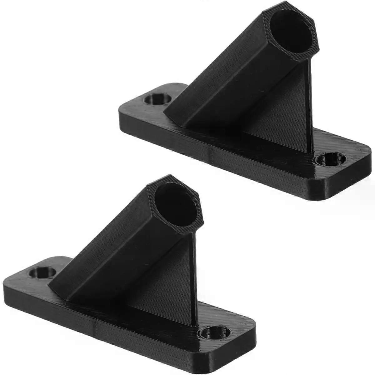 2pcs Mini Flag Base Stand 0.85cm Hole Black Plastic with Screws