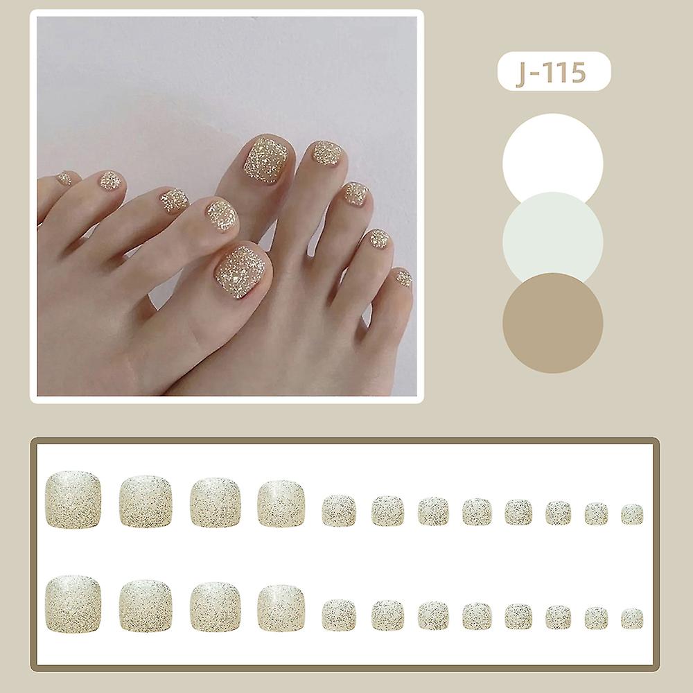 Glossy False Nails Glitter Short Fake Nails Easy To Apply And Hold With Nail Stickereasy To Trim And File Them In Any Length And Shape You Like.