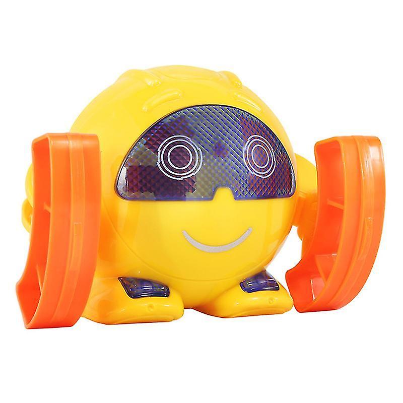 18.5X16.5cm Random Color Remote Control Robots Stunt Robot Led Flashing Music Tumbling Sound Control