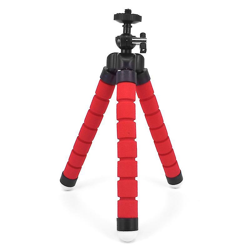Trípode de teléfono rojo con control remoto para Iphone, cámara
