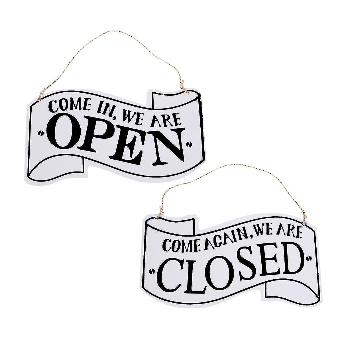European Style Vintage Hanging Sign Open And Closed Business Sign ...