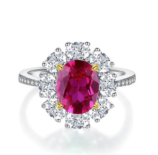 Women's S925 Sterling Silver Promise Ring, Ice Flower Cut High Carbon Diamond Ring, Engagement Ring Proposal Ring For Mother's Day Valentine's Day Bir