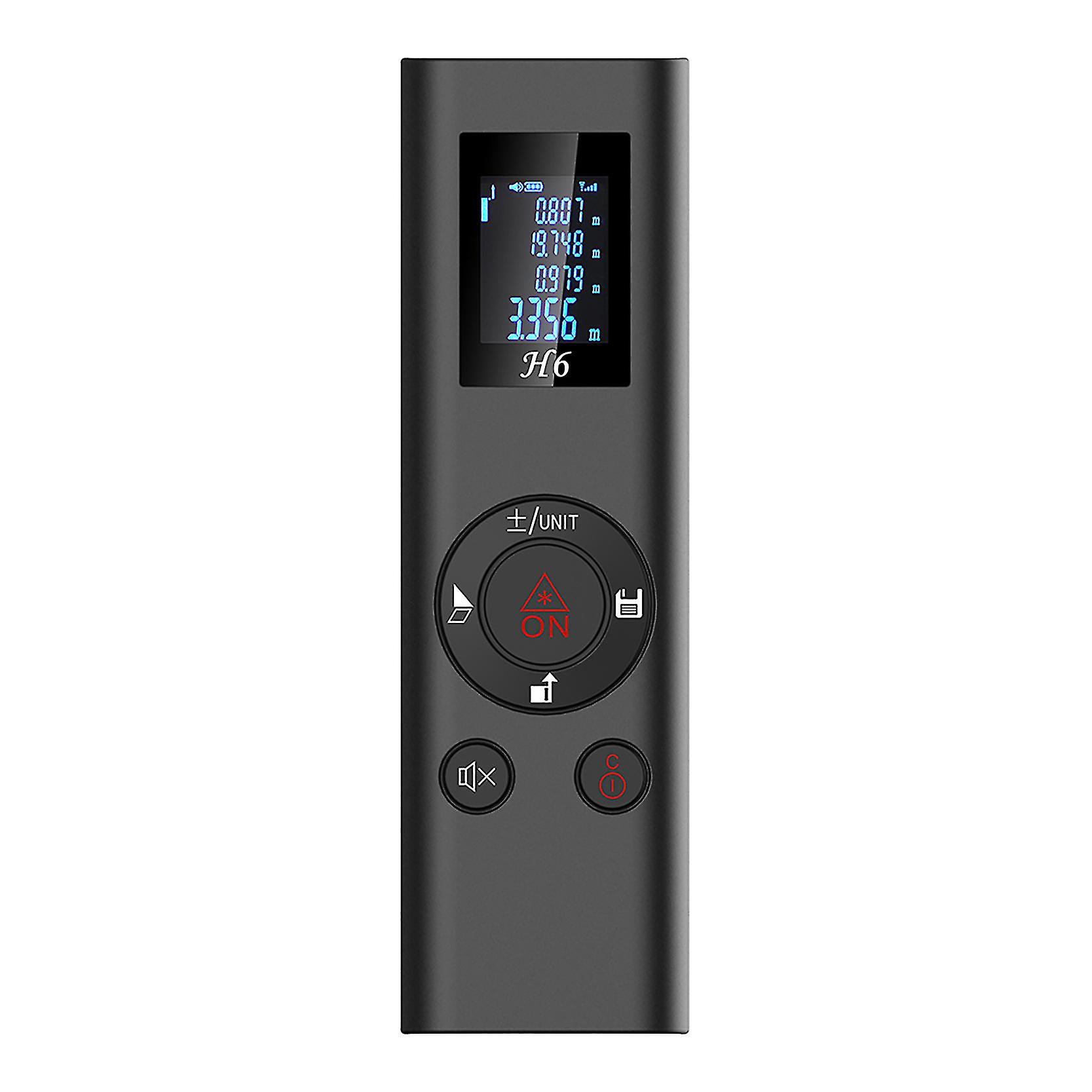 Laser Measure  Laser Distance Meter 40m, Portable Handle Digital Measure Tool Range Finder, Larger Backlit Lcd 4 Line Display Shockproof