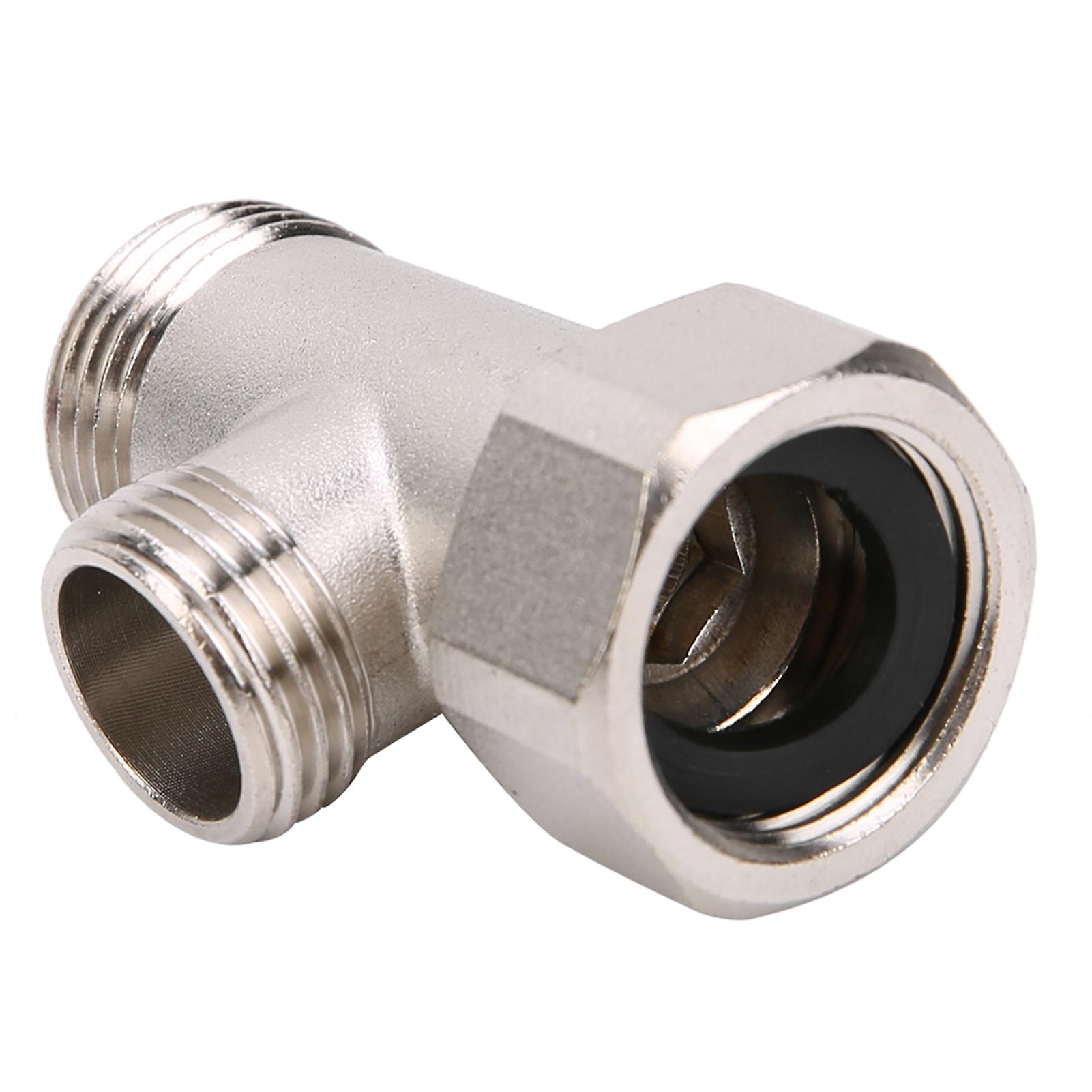 7/8 Brass T Adapter Shower Head Diverter Valve, 3 Way Tee Connector for Handheld Bidet Sprayer Faucet Universal Fit Durable Shower Head Adapter