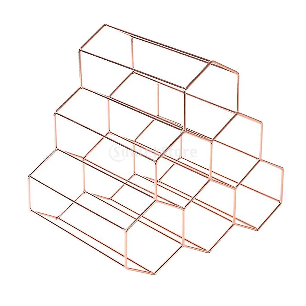 Creative Wine Rack Home Bar 6 flaskor förvaring display stativhållare roséguld