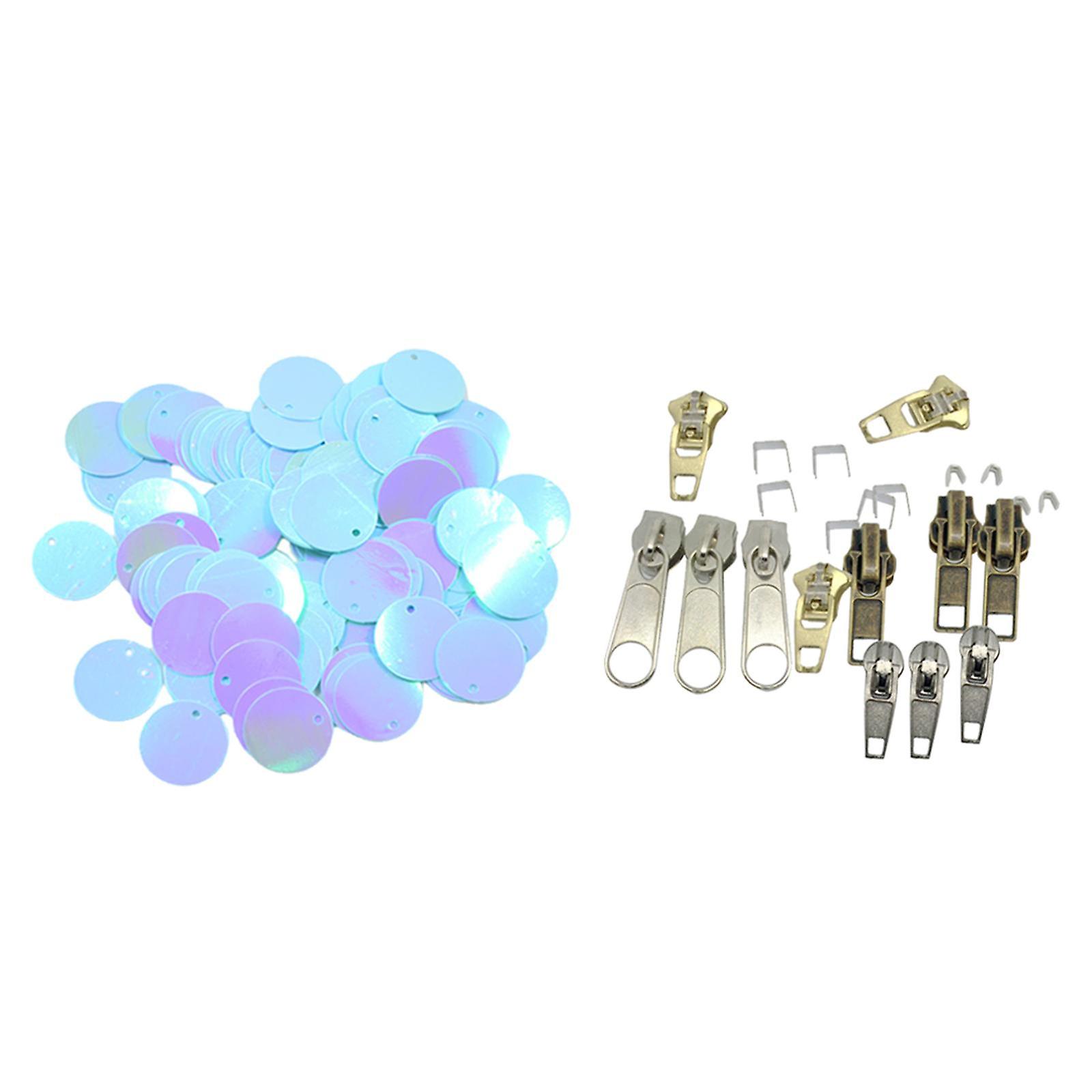 Loose Sequins Mixed Zipper Repair Zip Slider Stop Replacement Fix Your Own