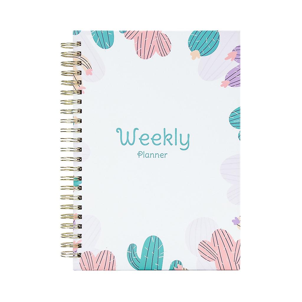 Daily Weekly Monthly Notebook Planner Spiral A5 Notebook Time Memo Planning