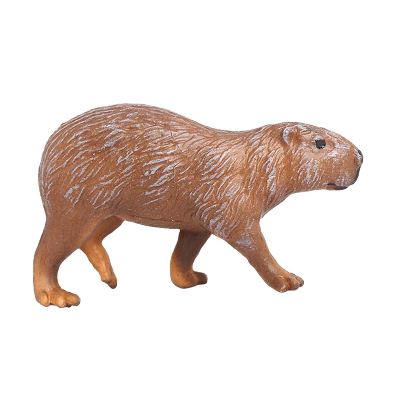 Simulation Animal Model Capybara Sculpture for Children Party Toy Style B