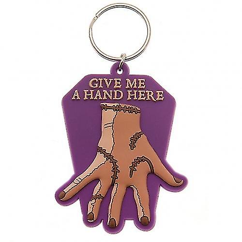 Wednesday Give Me A Hand Thing Keyring