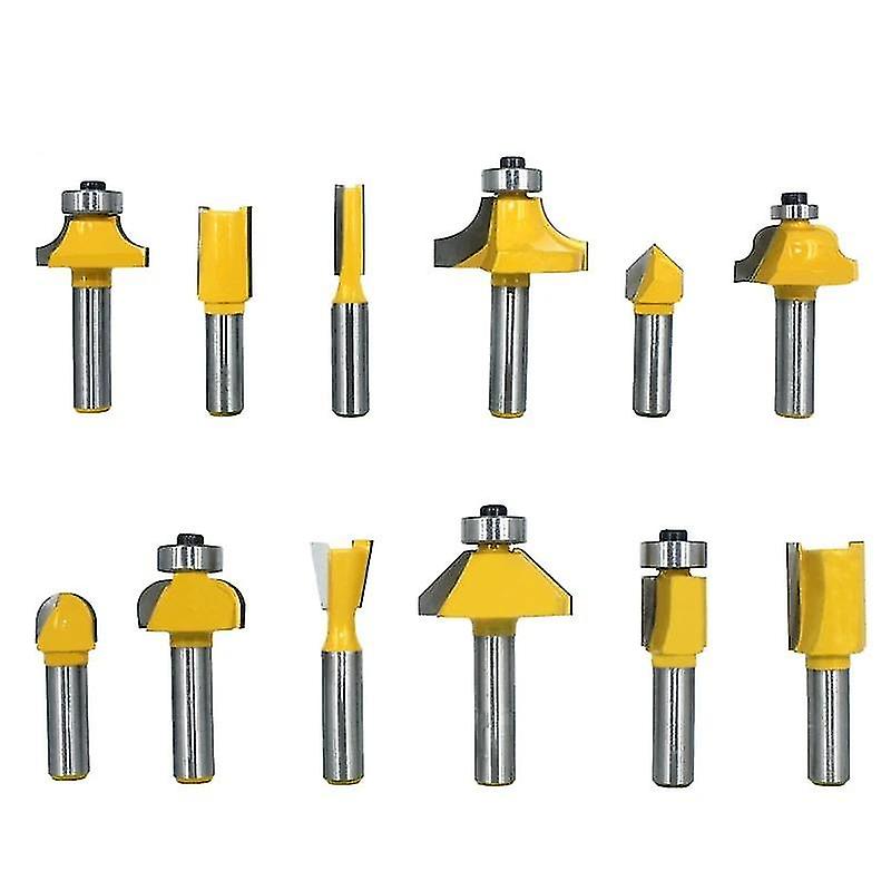 12pcs Trimmen gerade Fräser Holz Router Bit Set